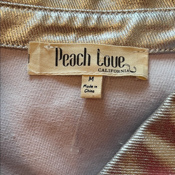 NWOT Peach Love California Metallic Silver Romper - Picture 7 of 10
